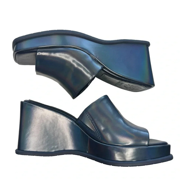 Vince Camuto Falivda Platform Slide in Gun Metal. Sz: 7.5 - Picture 5 of 8